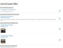 Tablet Screenshot of liveandlearnesl.blogspot.com