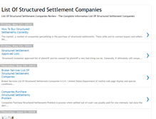 Tablet Screenshot of listofstructuredsettlementcompanies.blogspot.com