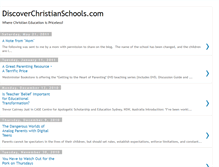 Tablet Screenshot of discoverchristianschools.blogspot.com