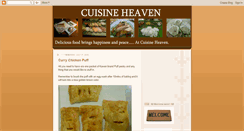 Desktop Screenshot of cuisineheaven.blogspot.com