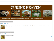 Tablet Screenshot of cuisineheaven.blogspot.com