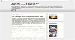 Desktop Screenshot of gospelandprophetcy.blogspot.com