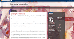 Desktop Screenshot of myimmortalmemories.blogspot.com