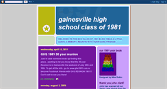 Desktop Screenshot of gainesvillehighschoolclassof1981.blogspot.com