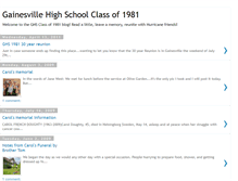 Tablet Screenshot of gainesvillehighschoolclassof1981.blogspot.com