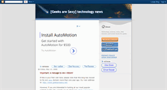 Desktop Screenshot of geeksaresexy.blogspot.com