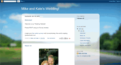 Desktop Screenshot of mikeandkateswedding.blogspot.com