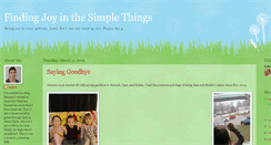 Desktop Screenshot of findingjoysimplethings.blogspot.com