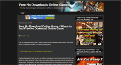 Desktop Screenshot of freenodownloadsonlinegames.blogspot.com