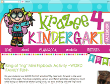 Tablet Screenshot of krazee4kindergarten.blogspot.com