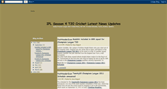 Desktop Screenshot of ipl2011latestnews.blogspot.com