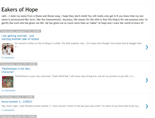Tablet Screenshot of eakersofhope.blogspot.com