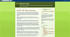 Desktop Screenshot of natural-is-good.blogspot.com