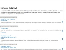 Tablet Screenshot of natural-is-good.blogspot.com