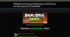 Desktop Screenshot of downloadangrybirdspace.blogspot.com