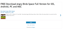 Tablet Screenshot of downloadangrybirdspace.blogspot.com