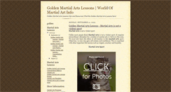 Desktop Screenshot of golden-martial-arts-lessons.blogspot.com