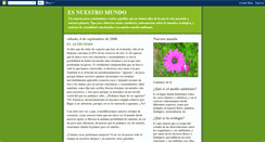 Desktop Screenshot of esnuestromundo.blogspot.com