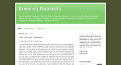 Desktop Screenshot of breeding-parakeets.blogspot.com