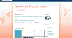 Desktop Screenshot of partoenelaguaopartonatural.blogspot.com