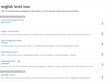 Tablet Screenshot of englishleveltwo.blogspot.com