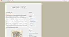 Desktop Screenshot of hangingindent.blogspot.com