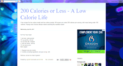 Desktop Screenshot of 200calories.blogspot.com