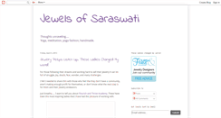 Desktop Screenshot of jewelsofsaraswati.blogspot.com