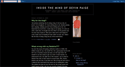 Desktop Screenshot of insidedevinsmind.blogspot.com