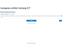 Tablet Screenshot of kumpulanartikeltentangict.blogspot.com