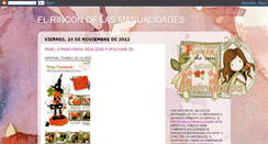 Desktop Screenshot of elrincondelasmanualidades-troqueles.blogspot.com