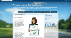 Desktop Screenshot of personallicencetraining.blogspot.com