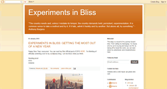 Desktop Screenshot of experimentsinbliss.blogspot.com