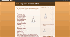 Desktop Screenshot of earlymusiciran.blogspot.com