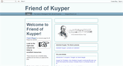 Desktop Screenshot of friendofkuyper.blogspot.com