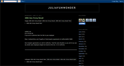 Desktop Screenshot of juliayunwonder.blogspot.com