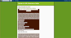 Desktop Screenshot of careerinlifeinsurancesales.blogspot.com