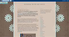 Desktop Screenshot of dinnerwithmyboys.blogspot.com