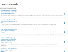 Tablet Screenshot of cancer-research2.blogspot.com