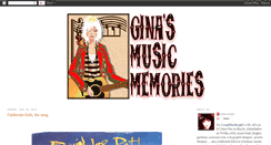 Desktop Screenshot of ginasmusicmemories.blogspot.com