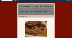 Desktop Screenshot of caprialandjohnsayeatthisnow.blogspot.com