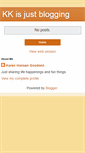 Mobile Screenshot of kksjustblogging.blogspot.com