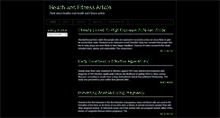 Desktop Screenshot of health-and-fitness-article.blogspot.com