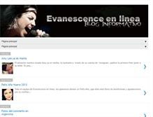 Tablet Screenshot of evanescenceenlinea.blogspot.com