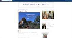 Desktop Screenshot of knowledgeisnecessity.blogspot.com