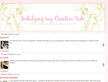 Tablet Screenshot of indulgingmycreativeside.blogspot.com