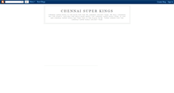 Desktop Screenshot of chennai-super-kings.blogspot.com