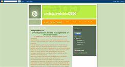 Desktop Screenshot of christalewisbio3500.blogspot.com