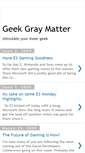 Mobile Screenshot of geekgraymatter.blogspot.com