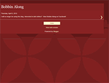 Tablet Screenshot of bobbinalong.blogspot.com